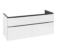 Subway 3.0 Villeroy et Boch vasque C602L1VE 127,2x57,6x47,8cm, avec LED / poignée Noir volcan, blanc brillant