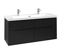 Subway 3.0 Villeroy et Boch vasque C602L1VL 127,2x57,6x47,8cm, avec LED / poignée Noir volcan, noir volcan