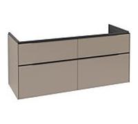 Subway 3.0 Villeroy et Boch vasque C602L1VM 127,2x57,6x47,8cm, avec LED / poignée Volcano noir, taupe