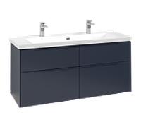 Subway 3.0 Villeroy et Boch vasque C602L2VQ 127,2x57,6x47,8cm, avec LED / poignée monochrome, bleu marine