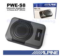 Subwoofer Actif Amplifié Alpine PWE-S8 Dans Boîtier De 8” 20Cm 240W Sous-Siège