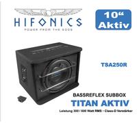 Hifonics TSA250R Subwoofer actif Bass Reflex 25 cm (10") 600W avec télécommande