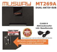 Subwoofer actif Musway MT269A DUAL 800 watts avec 2 x woofer 6 x 9 +...