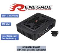 Subwoofer actif RENEGADE RS600A 6x8" avec 250 watts + télécommande