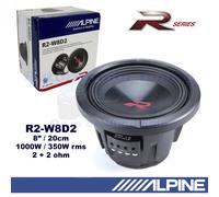 Subwoofer ALPINE R2-W8D2 8" 20Cm 1000W 350Wrms Double Bobine 2+2 Ohm