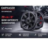 Subwoofer basse EMPHASER EM-BMWSUB2 Plug & Play siège inférieur compatible...