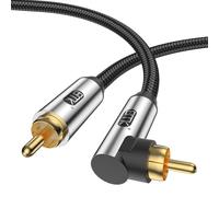 Subwoofer Cable 90 Degree RCA Right Angle Coaxial Audio Cable Digital RCA Audio Cable for Amplifiers,Speakers,Soundbar,Home Cinema and Hi-Fi Systems (5m)