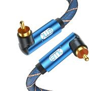 Subwoofer Cable RCA Cable Right Angle Digital Coaxial Audio Cable Male to RCA Cinch Dual 90 Degree Coaxial for Speaker,TV,Soundbar (1.5m)