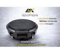 ESX QXP104 Subwoofer Plat 10" 25 cm Bass Passif Sans Boîtier, 1 Unité Noir 4 Ω