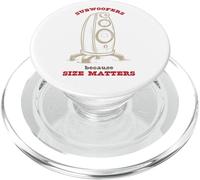 Subwoofers Funny Music Gear Pun Parce Que la Taille Compte PopSockets PopGrip pour MagSafe