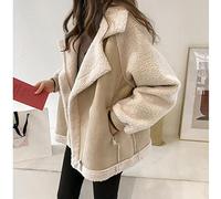 SUBX Femmes Hiver Faux Vestes Manteau Épaissir Chaud Manteaux Dames Lâche Surdimensionné Outwear Tops Femmes Veste-BGE,L