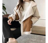 SUBX Femmes Hiver Faux Vestes Manteau Épaissir Chaud Manteaux Dames Lâche Surdimensionné Outwear Tops Femmes Veste-KQ,M