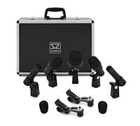 SUBZERO Lot de 5 microphones pour batterie avec étui et pinces
