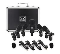 SUBZERO Lot de 7 microphones pour batterie avec étui et pinces