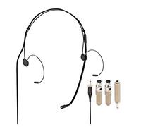 SubZero, Micro Serre-Tête Noir, Compatibilité Universelle | Microphone à condensateur haute qualité, inclut adaptateurs Shure/AKG/Sennheiser/minijack
