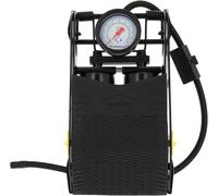 Subzonal-009505 Pompe À Pied Double Piston Avec Manomètre Homologué, 7 Bars, Flexible 80 Cm ¿ Gonfleur Vélo, Moto, Auto, Ballon ¿ Haute Pression, Solide, Facile À Utiliser