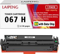 SUBZONAL-067H 067 H Toner Cartouche Noir Compatible pour Canon i-SENSYS LBP631 LBP631Cw LBP633 LBP633Cdw MF651 MF651Cw MF655 MF655Cdw MF657 MF657Cdw Imprimante Haut Rendement (BK)