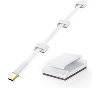 SUBZONAL-100 PCS Clips Câbles Adhésifs Réglables, Premium Acrylique Câble Rangement de Fils Electriques, Colliers de Serrage Câble Attache Pour Organiseur Bureau/PC/Chargeur/Lampe/Voiture/Maison-Blan