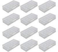 SUBZONAL-12 Pcs Plastique Dur Boîte de Rangement de la Batterie pour Piles Rechargeables Organisateur boitier accu Protection Case Box étuis pour 18650/18350 /CR123A/17670 Batteries