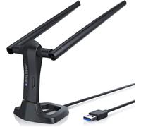 SUBZONAL-1200Mbps Linux USB Clé WiFi Adaptateur Compatible avec Kali, Ubuntu, Mint, Debian, Raspbian, Lubuntu, Xubuntu, Mate, Zorin, Raspberry Pi 2+, Windows 11, Longue Portée 2 X 5dBi Antennes, WPA3