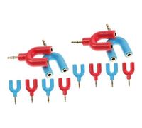 SUBZONAL-12pièces Adaptateur Audio u Shape y Splitter pour Écouteurs De Pratique Et Portable pour Téléphone Et Tablette