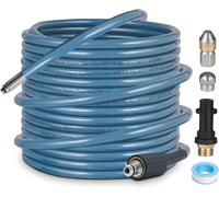 SUBZONAL-15M Tuyau Déboucheur Canalisation pour Kärcher K2 K3 K4 K5 K6 K7, Kit Furet Professional with Buse Rotatif & Buse à Jet, 180 Bar Flexible Nettoyeur Haute Pression Accessoire pour M22 Connexi