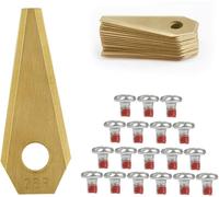 SUBZONAL-18pcs Lames de Rechange pour Bosch Titane Accessoires pour Tondeuses Robot+ 18Pcs Vis, Lame de Rechange pour Robot Tondeuse Lame Compatible avec Bosch Tondeuse