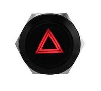 SUBZONAL-19Mm 12V A Mené Le Bouton Poussoir Sur Le Commutateur De Signal Lumineux D'Avertissement De Danger Pour Le Bateau De Camion De Voiture - Rouge