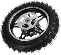 Subzonal-2.5-10 Dirt Bike Roue Arrière En Caoutchouc Métal Avec Disque Pignon Ensemble De Roulement, Complet Mini Pit Bike Jante Pneu Pour Diamètre D'essieu 12mm