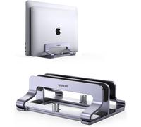 SUBZONAL-2 en 1 Support Ordinateur Portable Vertical Laptop Stand en Aluminium Double Porte PC Portable Bureau Réglable Compatible avec MacBook Pro Air MateBook Chbook Surface Dell HP iPad