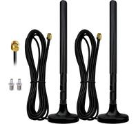 SUBZONAL-2 PCS 5G LTE Antenne Amplificateur Signal Magnetic Base Antenna Intérieur et Extérieur 15DBi Omnidirectionnelle SMA/2 x TS9 Antenne,600-6000MHz,GSM/GPRS/2G/3G/4G/5G,Modem Routeur 4G LTE 5G-3
