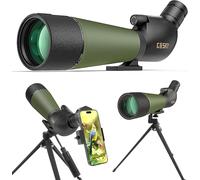 SUBZONAL-20-60x80 Longue Vue étanche avec trépied, Sac de Transport et Adaptateur pour Smartphone - Télescope incliné BAK4 - pour l'observation des Oiseaux, Le tir et la Chasse