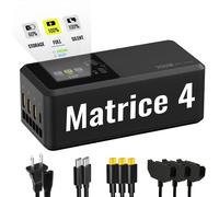 Subzonal-200 W Matrice 4 Series Hub De Charge De Batterie Super Rapide Pour Dji Matrice 4t/4e Drone Accessoires Avec Mode De Stockage/Silencieux/Sortie, Écran Lcd (Charge Parallèle 3 Batteries : 1 H