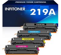 SUBZONAL-219A 219X W2190A 3302FDW Toner: Compatible pour HP 219A 219X Color Laserjet Pro MFP 3302FDW 3302SDW 3302FDN 3302FDNG 3302FDWG 3302SDWG 3202DN 3202DW Noir Cyan Jaune Magenta 4-Pack sans Puce