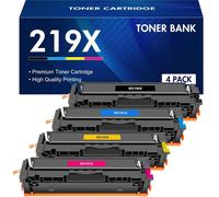 SUBZONAL-219X 219A MFP 3302FDW Toner: 4 Pack Compatible pour HP 219X 219A Color Laserjet Pro MFP 3302FDW 3302SDW 3302FDN 3202DN 3202DW 3302FDNG 3302FDWG 3302SDWG W2190X - Noir Cyan Jaune Magenta sans