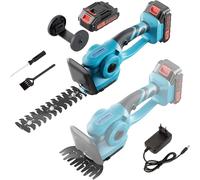 SUBZONAL-21V Brushless Taille Haie Batterie, Sculpte Haie et Taille Herbes sans Fil, Taille Haie Electrique/Cisaille à Gazon, Poignée Rotative, 2000 mAh Batterie