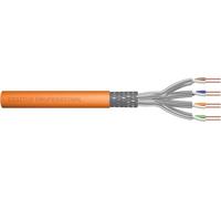 SUBZONAL-25 m Cat 7 Câble réseau - S-FTP (PiMF) Simplex - BauPVO Dca - LSZH Sans halogène - 1200 MHz Cuivre AWG 23/1 - Compatible PoE+ - Câble LAN Câble de pose Câble Ethernet - Orange