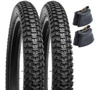 Subzonal-2pcs 12.5 Pouces Vélo Enfan Pneu 12 1/2x2 1/4 (12.5x2.25) Etrto 57-203 Et 2pcs 12 Pouces Chambres À Air Avec Valve Coudée Av32mm¿Compatible 62-203 12 1/2x2 1/4 Pneu Et Chambres À Air