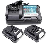 SUBZONAL-2X BL1021B 2.0Ah Batterie avec 10.8V 12V Chargeur DC10WD DC10SB, pour Makita 12V Akku BL1020B BL1015 BL1016 BL1041B BL1040B 197396-9, HP333DSAP1 MP100DZ DF031D DF0331D TD110D JR103D CP100DZ