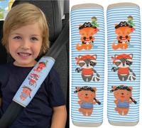 Subzonal-2x Protection Pour Ceinture De Sécurité Avec Animaux Pirates - Ceintures De Sécurité Épaulière Protection Ceinture Sièges Auto Coussin De Ceinture Pour Enfants Garçons Filles - 21cm X 6cm
