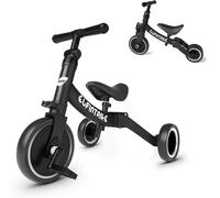 Subzonal-3 En 1 Tricycle Enfant Bébé Évolutif 1-4 Ans,Vélo Draisienne,Vélo Sans Pédale,Noir