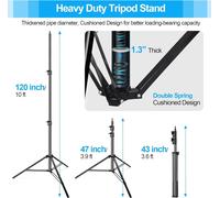 SUBZONAL-3 x 3 m Support de Fond Réglable, Système de Support de Toile de Fond avec 4 Pinces et Sac de Transport pour Studio Photo, Photographie Portrait, Vidéo, Mariage