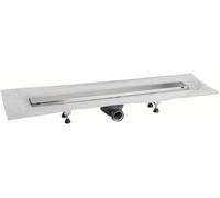 SUBZONAL-30723239 Caniveau douche à l'italienne Venisio chromé 70 cm avec sortie orientable et grille en inox brossé