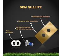 SUBZONAL-36 lames compatibles avec Mammotion Luba et YUKA toutes les séries, lames de robot de tondeuse à gazon de rechange en titane robustes, avec rondelles en plastique