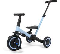 Subzonal-4 En 1 Tricycle Vélo Enfant, Vélo D'équilibre, Vélo Draisienne, Avec Barre De Poussée, Pour Garçons Filles De 1 À 3 Ans, Charge 25 Kg, Bleu