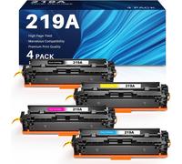 SUBZONAL-4-Pack 219A Toner Compatible avec HP 219A 219X pour Color Laserjet Pro MFP 3302FDW 3302SDW 3302FDN 3302FDNG 3302FDWG 3302SDWG 3202DN 3202DW W2190A Noir Cyan Magenta Jaune(No Chip)