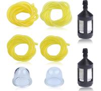 SUBZONAL-4 Pcs Tuyau Durite Essence 33cm Durite Carburant avec 2001 Filtre à Essence 14mm Bulles d'Huile K45 16mm Bulles d'Huile, de 2x3.5mm/2.5x5mm/3x5mm/3x6mm pour Tronçonneuse Débroussailleuse