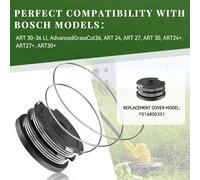 SUBZONAL-4 pièces de bobines de fil pour bobines de coupe-herbe Bosch, bobine de remplacement de fil en nylon pour coupe-bordures Bosch F016800351 ART 24, 27, 30 et ART 30-36 LI (6,1 m x Ø1,65 mm)