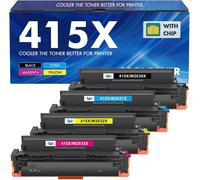 SUBZONAL-415X 415A Toner: (avec Puce) Compatible pour HP 415X Toner Color Laserjet Pro MFP M479fdw M479fnw M479dw M479fdn M454dw M454dn M479 W2030X W2031X W2032X W2033X (Noir Cyan Magenta Jaune, Pack