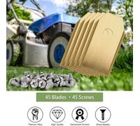 SUBZONAL-45 Lames de rechange pour Husqvarna Automower/Gardena/Yardforce robot tondeuse, Lames de Couteau en Titane - Lames de Robot tondeuse(3 g - 0,75 mm)-Accessoire de rechange - Avec vis